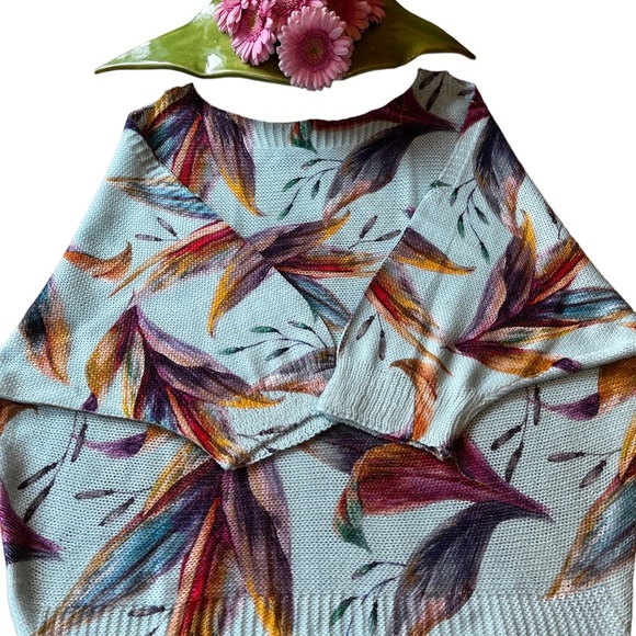 Luisa Ricci Drop Shoulder Floral Sweater NWOT - Picture 2 of 8